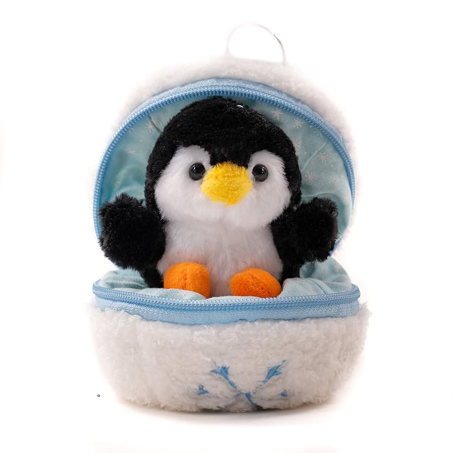 ぬいぐるみ  penguin boarding small Amazon.com: Plushland Snowball Stuffed Zip up Animal
