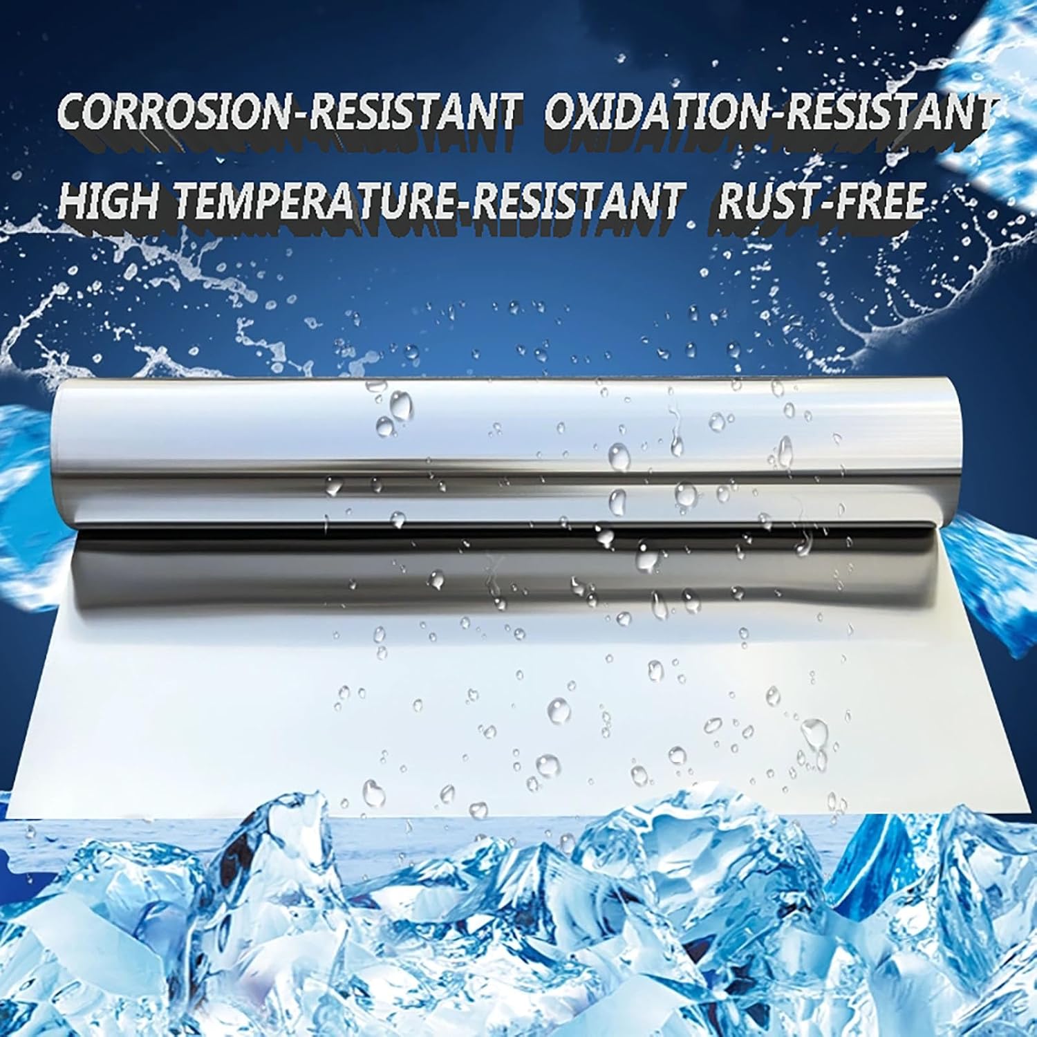 Roof flashing,304 Stainless Steel Flashing Roll,Metal Roof Flashing for Sealing Windows Doors,for Arts Crafts Project and DIY Laboratory materials,Thickness 0.1mm(Size:16.40ft(5m),Color:1.96ft（0.6m）)