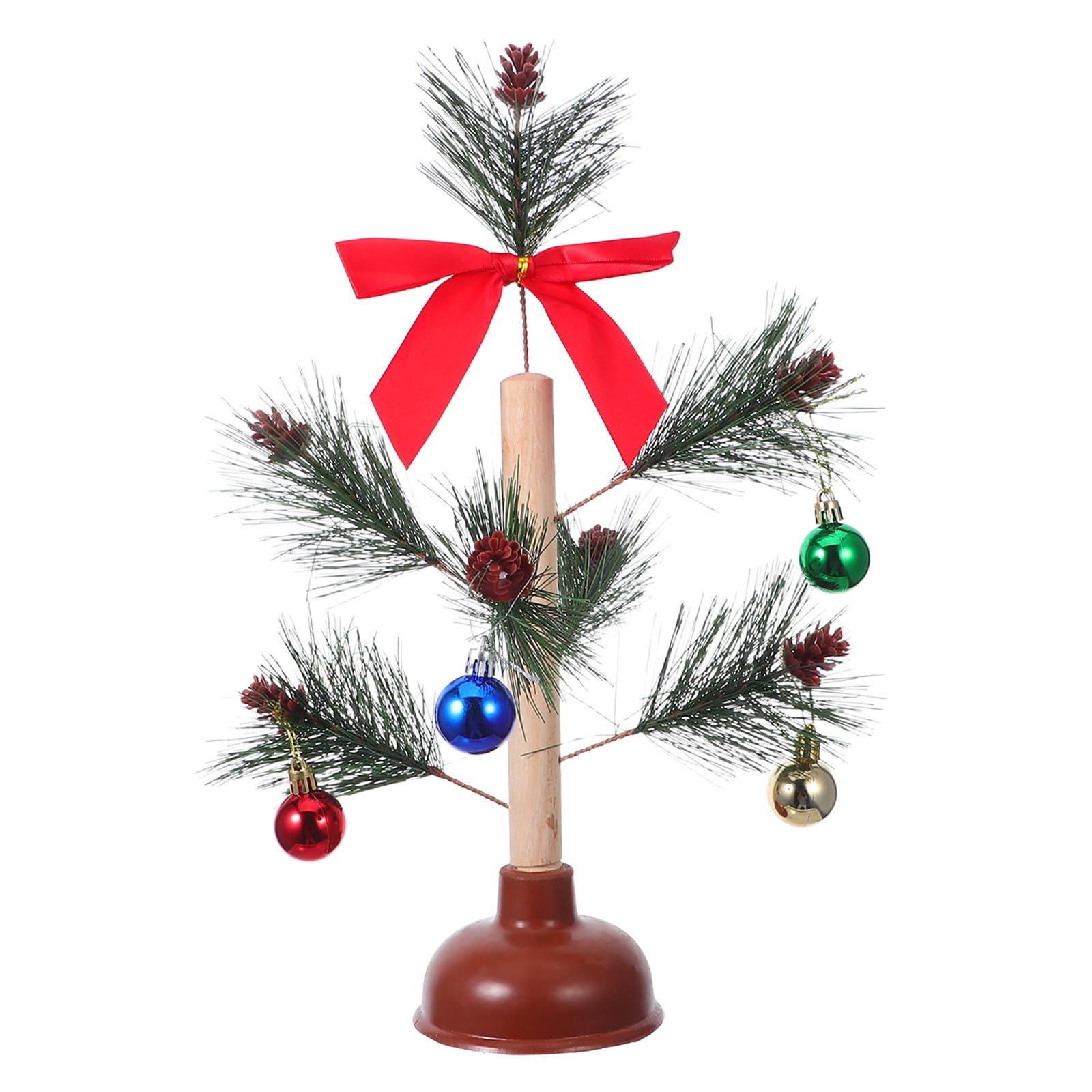 TOYANDONA 4 Piezas Árbol de Navidad Artificial Decorativo Desatascador