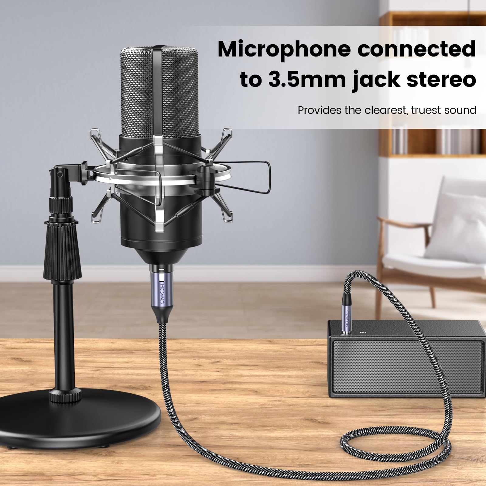 MOSWAG XLR-kabel, XLR-microfoonkabel, Macho Hembra XLR-kabel compatibel met microfoons, microfoonmixers, opnamestudio's, breedtes, luidsprekersystemen ( 3 m MOSWAG XLR-kabel, XLR-microfoonkabel, Macho Hembra XLR-kabel compatibel met microfoons, microfoonmixers, opnamestudio's, breedtes, luidsprekersystemen ( 3 m