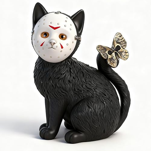 LRNIOT Halloween Black Cat Decor Vintage Halloween Decor Indoor Black Cat Decorations Room - Black Cat