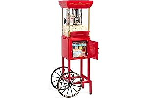 Nostalgia Electrics Retro Popcorn Maker Machine - Professional Cart