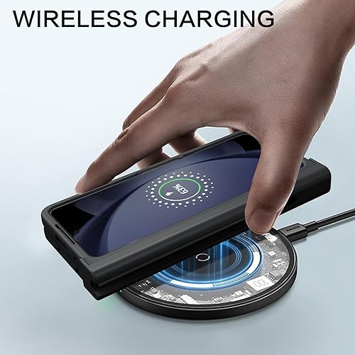 Miniatura 7 de BENTOBEN Funda Samsung Galaxy Z Fold 5 con soporte para bolígrafo S, Z Fold 5 5G con protección de bisagra protector de pantalla frontal integrado,