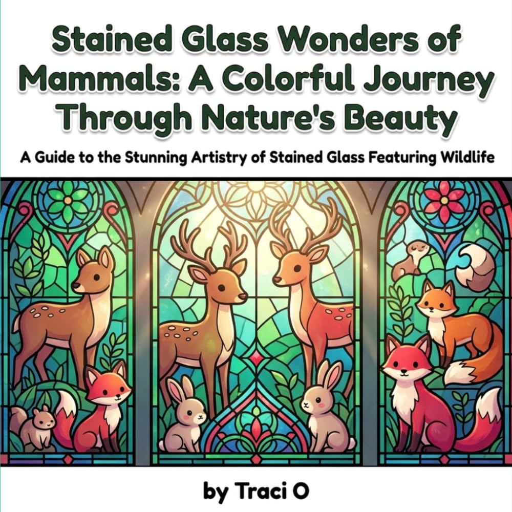Stained Glass Wonders of Mammals: A colorful Journey Through Nature's Beauty