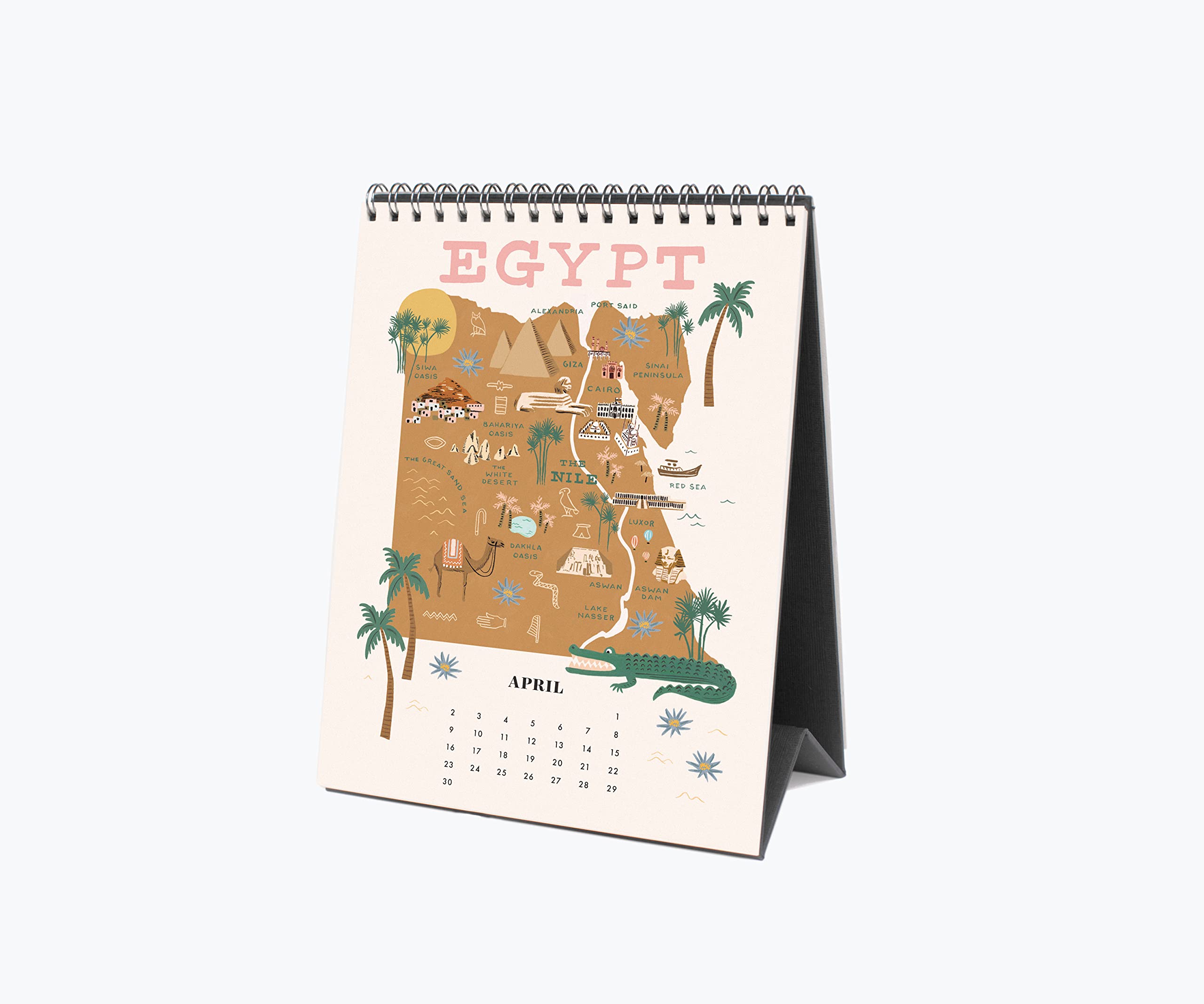 Amazon.com: Rifle Paper Co. World Traveler 2023 Desk Calendar, Features 12  Illustrations of our Favorite Destinations, Spiral-Bound with Stand,  January-December Months, 7.5" L X 6" W : Office Products