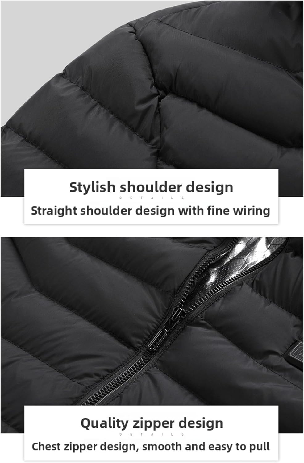 Heated Hoodie for Men Women Heated Jacket with 3 Heating Levels Multiple Heating Zones Lightweight Zip Coat Outdoor