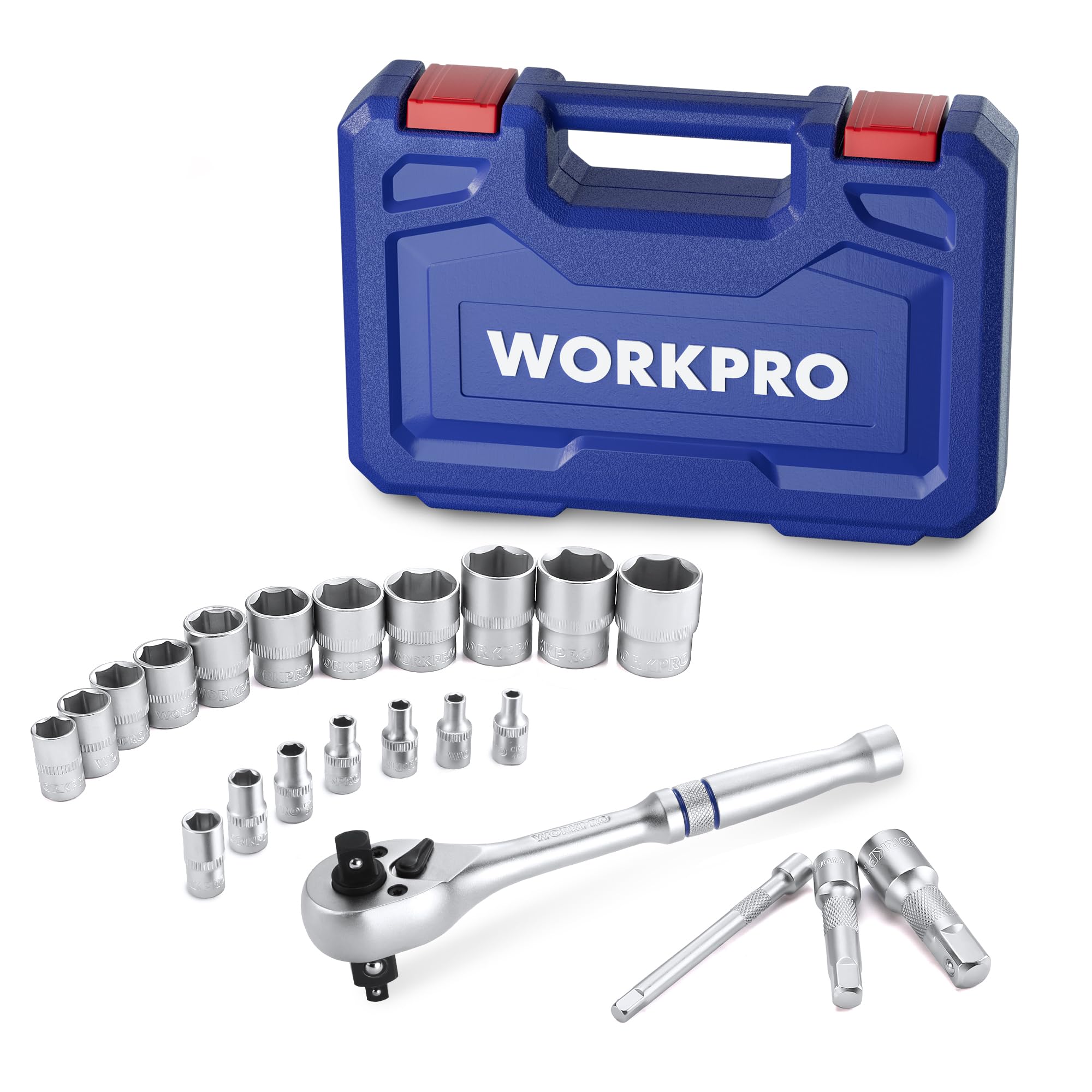 WORKPRO 22-Piece Socket Wrench Set