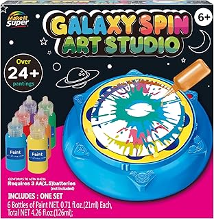 Make It Super Spin Art Machine Kit for Kids, Arts & Crafts Painting Spinner