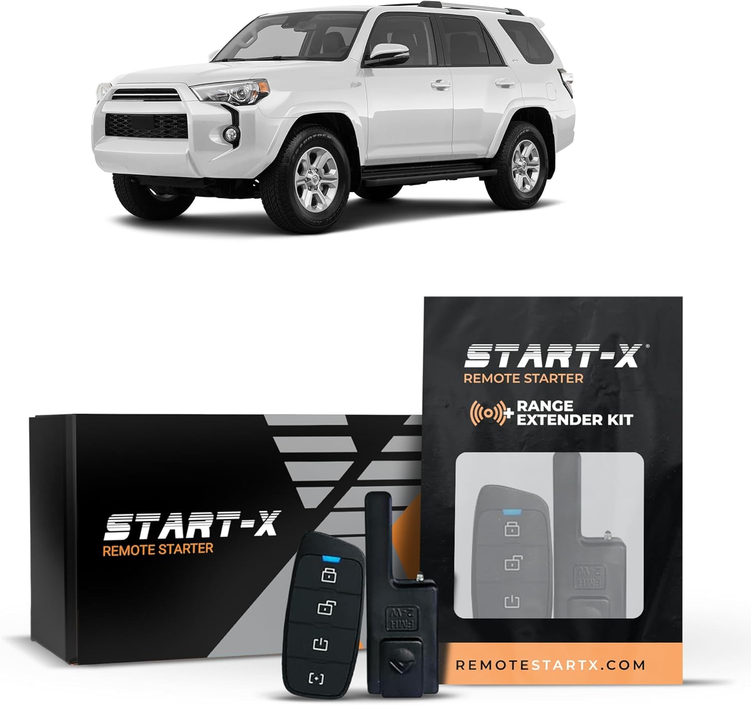 Start-X Remote Starter Kit + 3000ft 2 Way Range Extender for Toyota 4Runner (2020, 2021, 2022, 2023, 2024) Vehicles with Push-to-Start