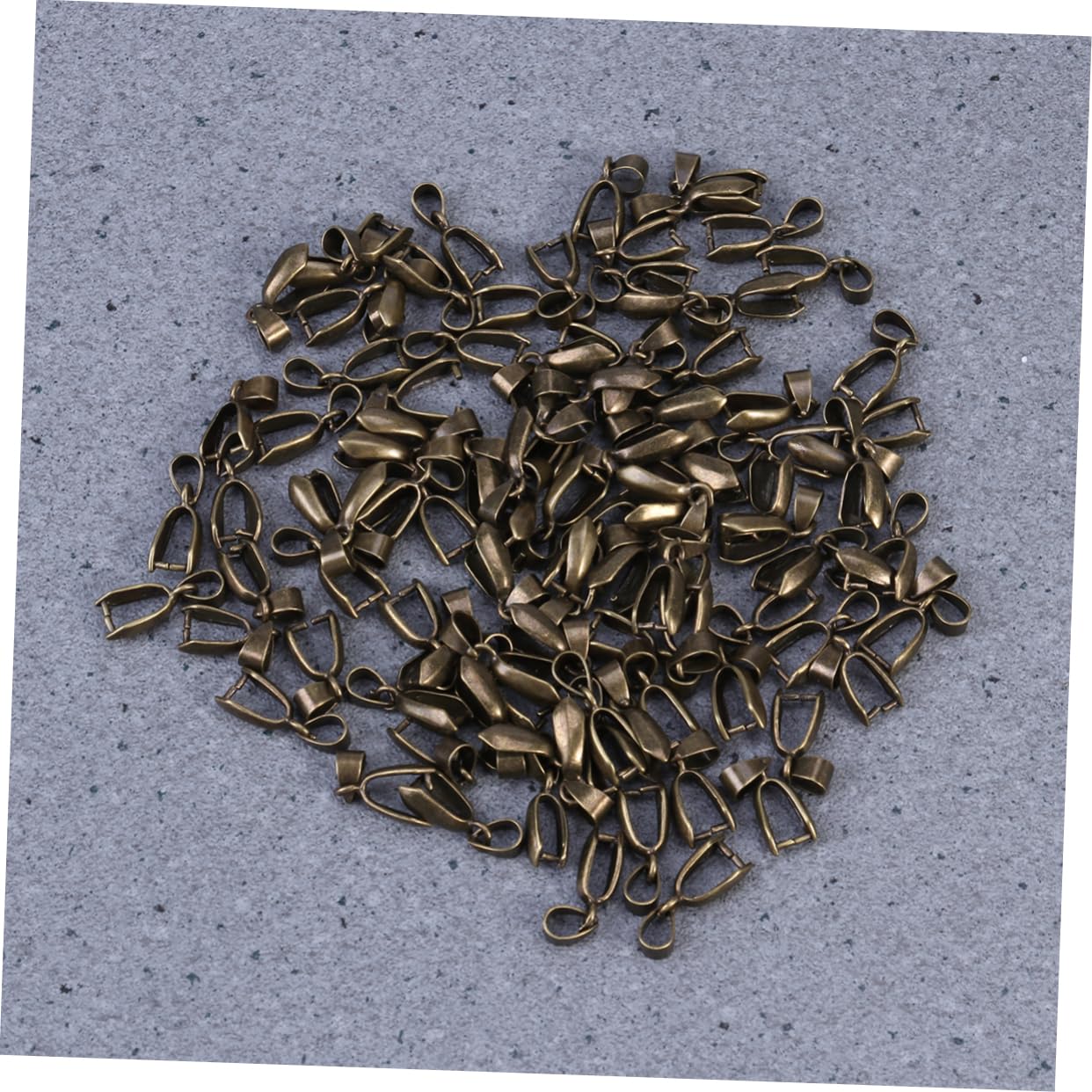 Chiusura a Pinza in Ottone Color Bronzo 100 Pezzi per Gioielli | Connettore Pendente 16mm, per Bigiotteria Fai da Te, Accessorio Antiruggine e Facile da Usare