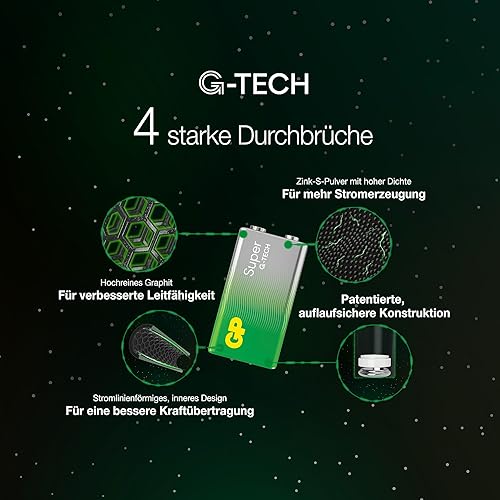 Miniatura 4 de Batería de 9V GP Alkaline Super 9V Pack de 1