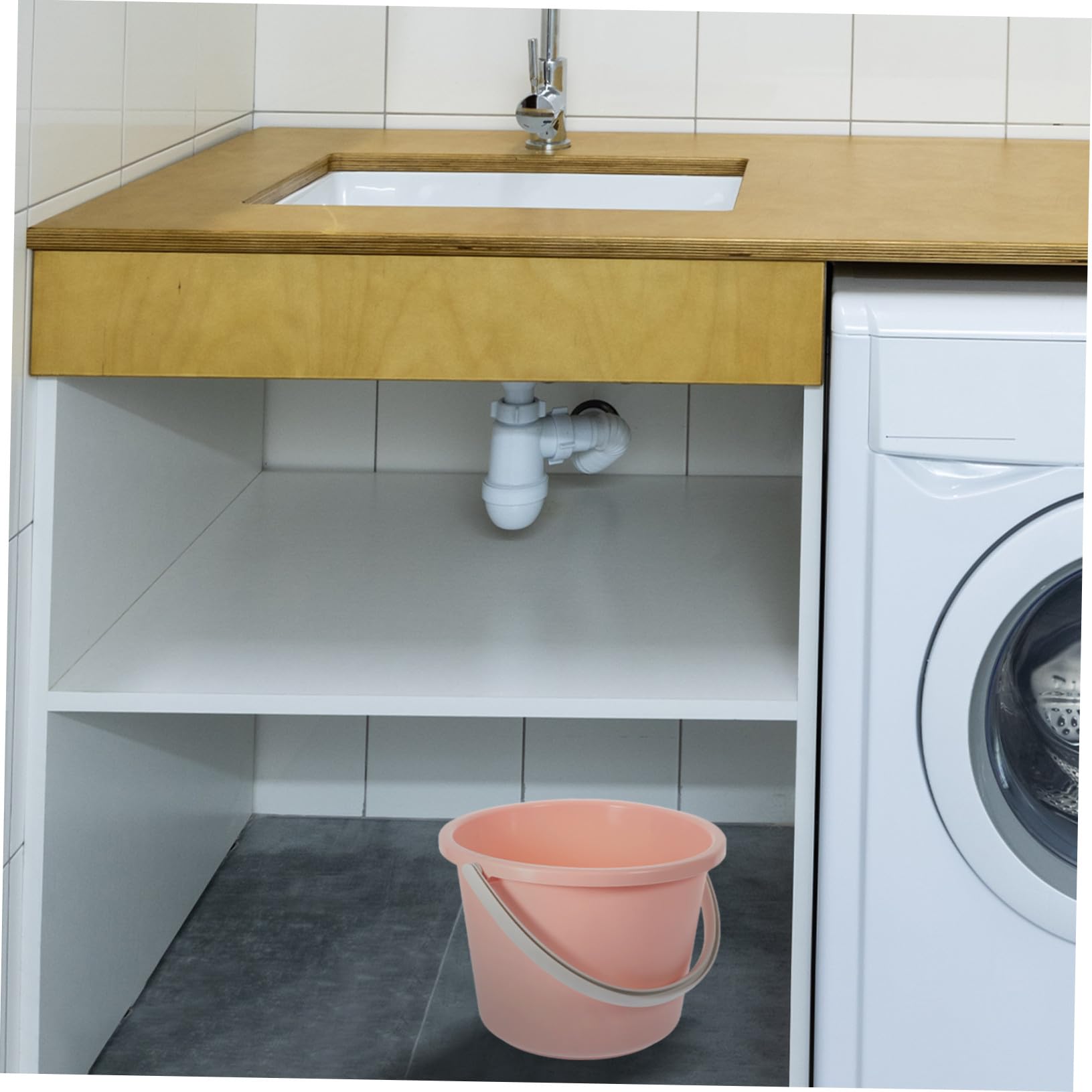 ULTECHNOVO Secchio per Lavaggio Portatile Mini, Secchio Plastica per Casa, Dormitorio, Cucina, con Manico, per Pulizie, Studenti, Biancheria