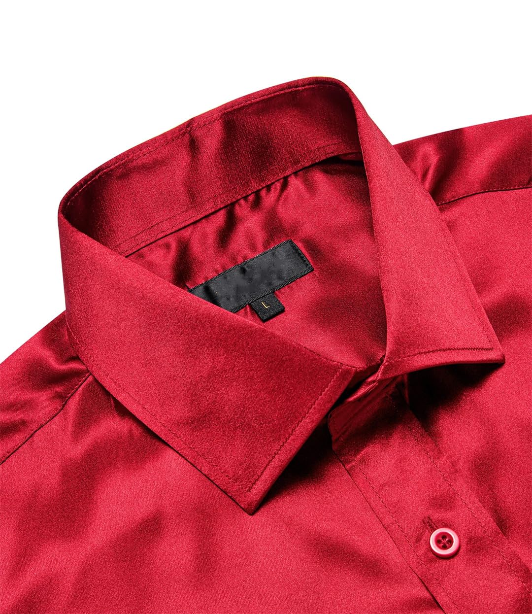 Camisas de satén de manga corta para hombre, de verano, lisas, sociales, blusa