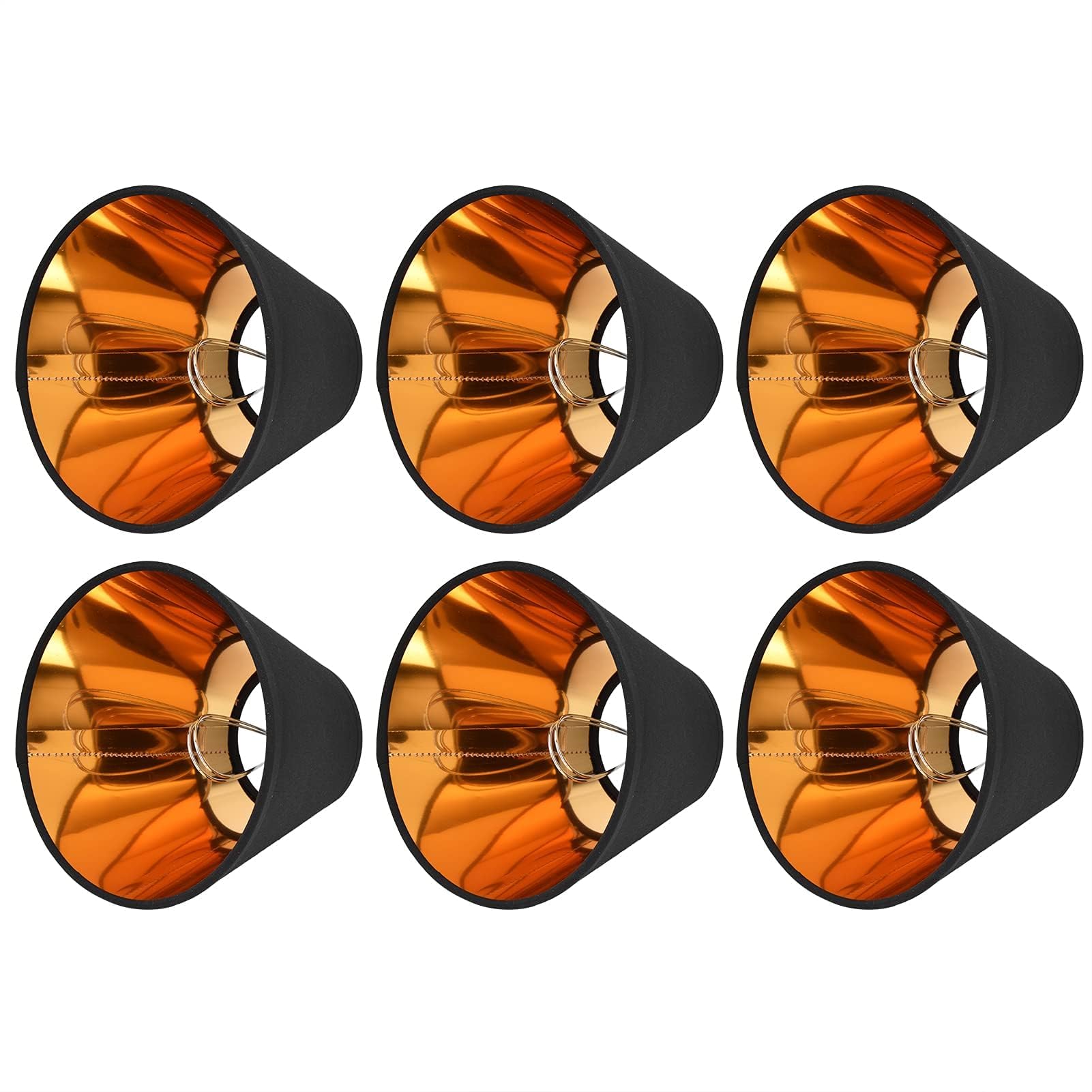 Juego de 6 pantallas de lámparas, pantallas de lámparas para lámparas de pie Cubierta de pantalla de tela de barril Clip en pantalla para dormitorio comedor