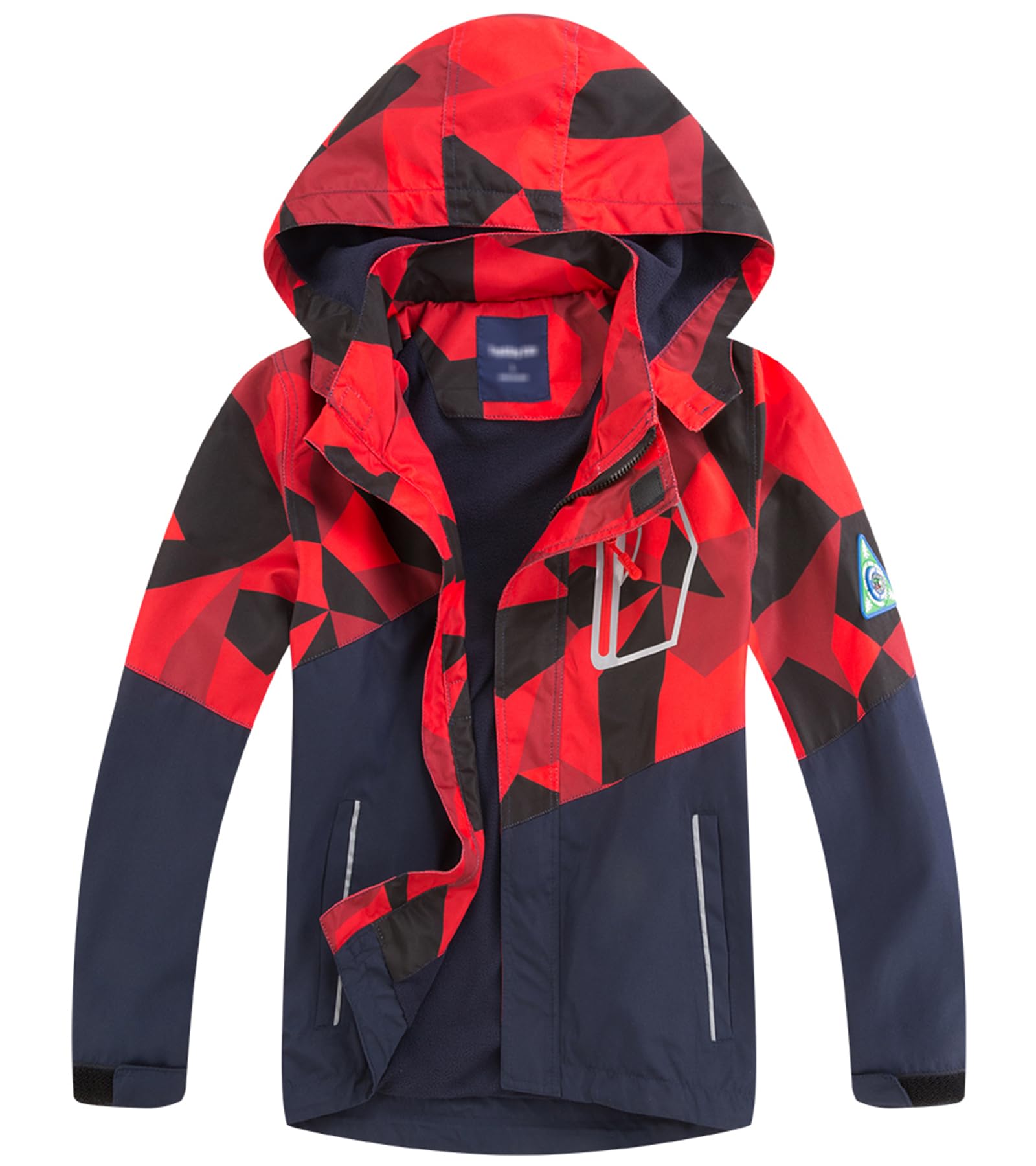 Chaqueta Impermeable Camuflaje Cortaviento con Forro para Niño