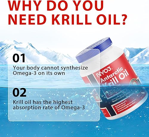 Miniatura 8 de NYO3 Aceite de krill Omega 3 Suplemento 1000mg 270 cápsulas blandas EPA y DHA, aceite de krill antártico puro con astaxantina y 56% de fosfolípidos