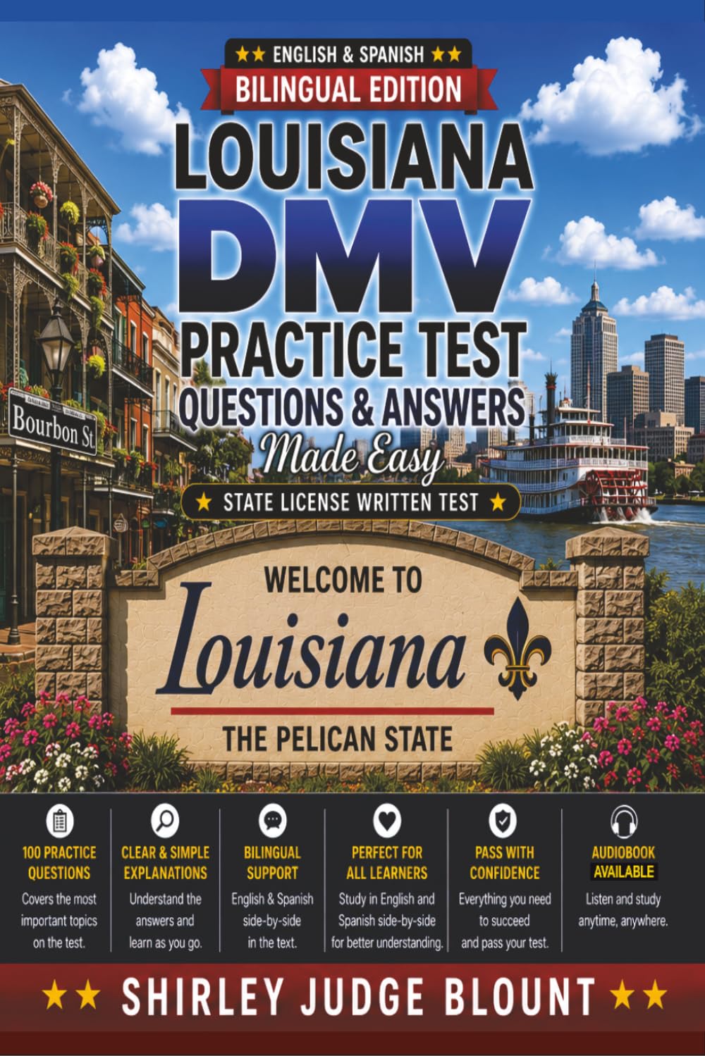 Louisiana DMV English Test Made Easy™: Driver’s License Written Test Study Guide with Practice Questions | English & Spanish Edition