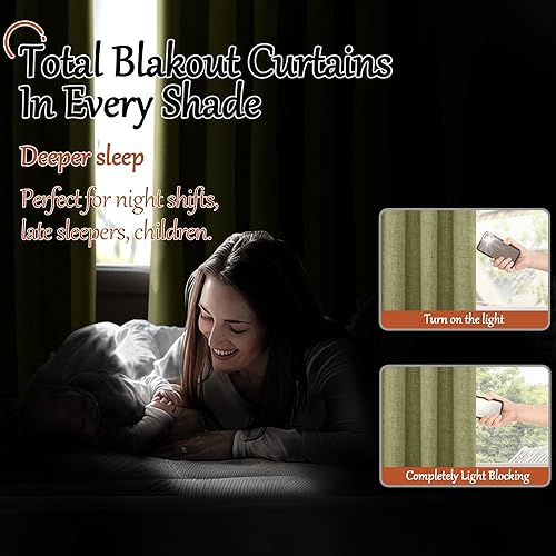 Miniatura 113 de Cortinas opacas de lino de 40 pulgadas de largo para ventana corta de cafetería, cortinas de arpillera con aislamiento térmico, bloqueo de luz