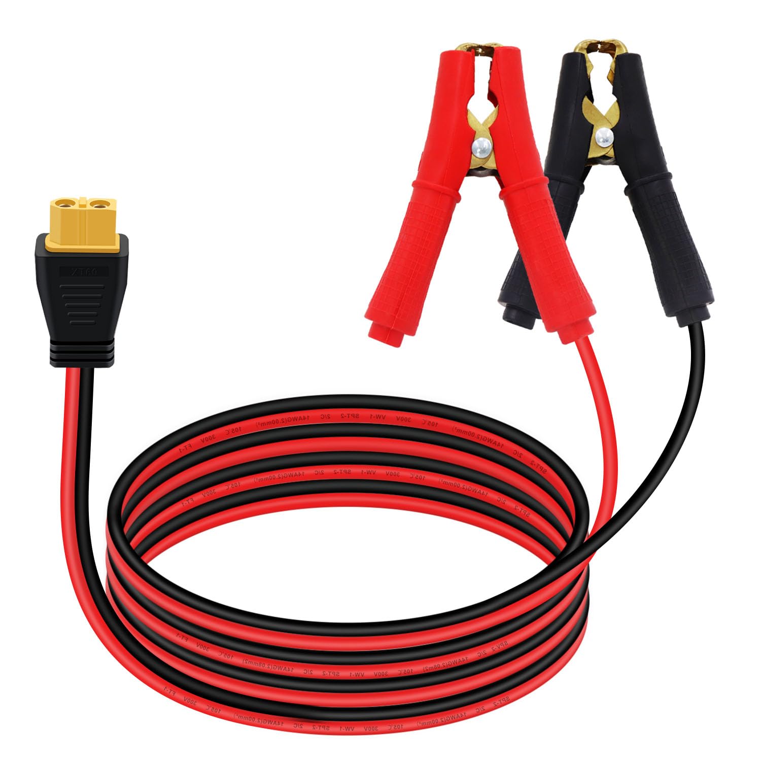 YINGAYOU XT60 to Alligator Clips Cable 12V 24V 14AWG 20A Alligator Clips Clamp to XT60 Extension Cable
