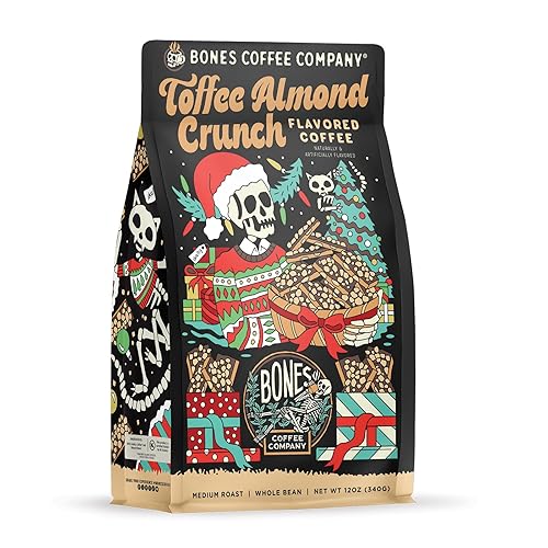 Miniatura 258 de Bones Coffee Company - Granos de café molido French Vanilla, café arábico de tostado medio y baja acidez, café gourmet, 355 gr