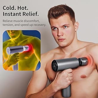 arboleaf Thermacool Massage Gun with Heat and Cold, 6 Speeds Muscle Massage Gun Deep Tissue with Case, Powerful Percussion Massager for Home Gym Office Muscle Back Pain Relief, Gift