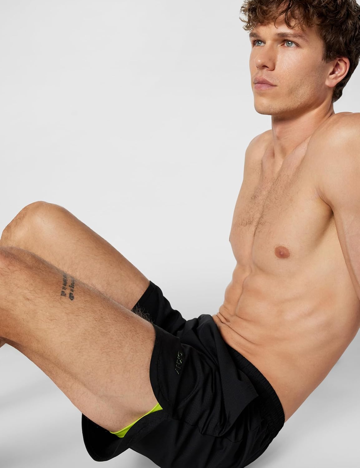 DKNY Mens Stretch Quick Dry Volley UPF 40+ Protection Swim Trunk - Image 2