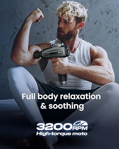 Miniatura 10 de RENPHO C3 - Pistola de masaje de percusión de tejido profundo profesional potente pistola de masaje muscular silenciosa para atletas 20 velocidades