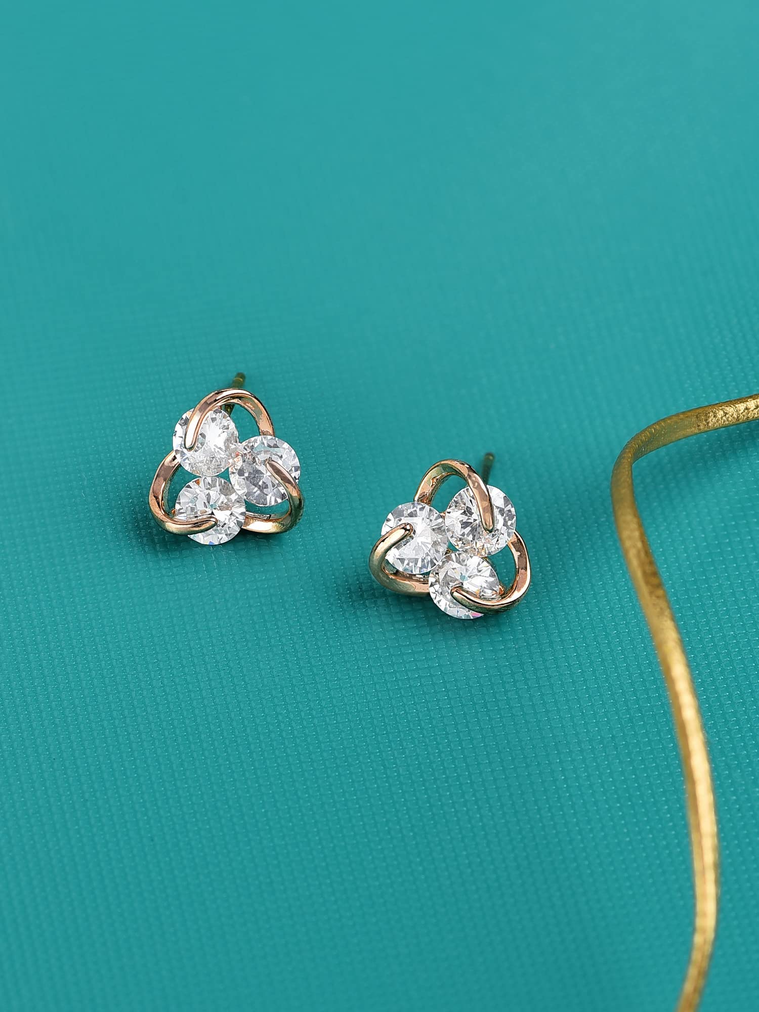 Cubic Zirconia Contemporary Studs Earring for Women, Elegant