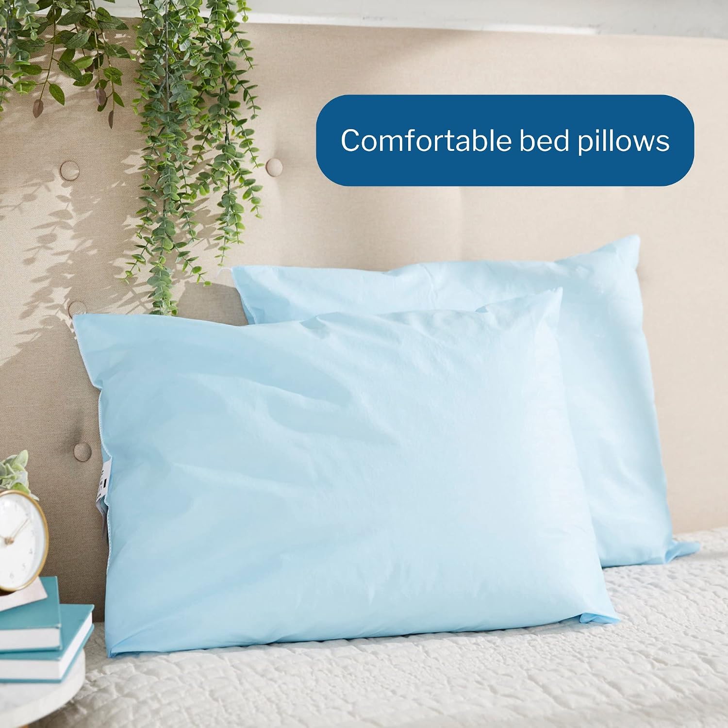 McKesson Limited Reusable Bed Pillow, Fluid and Stain-Resistant, Blue, 20 in x 26 in, 1 Count