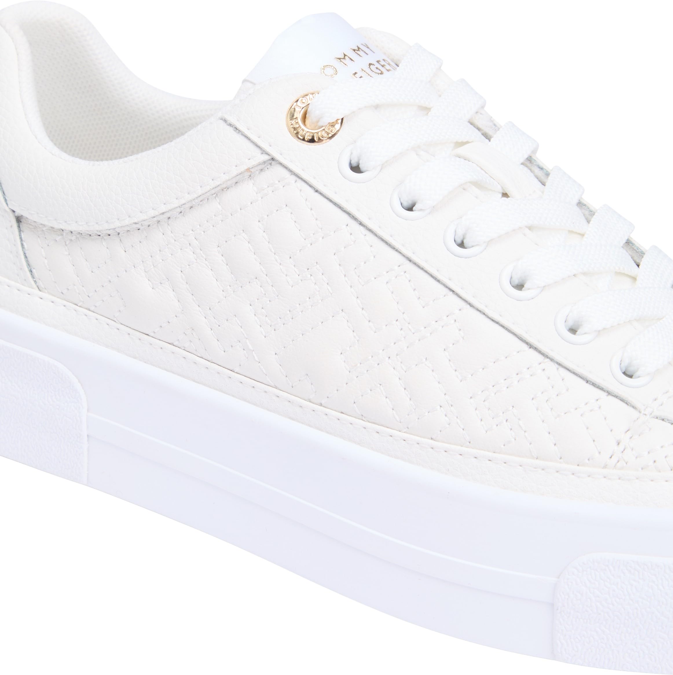 Tommy Hilfiger TH Platform Sneaker Quilted Fw0fw09265 Basso TopDonna