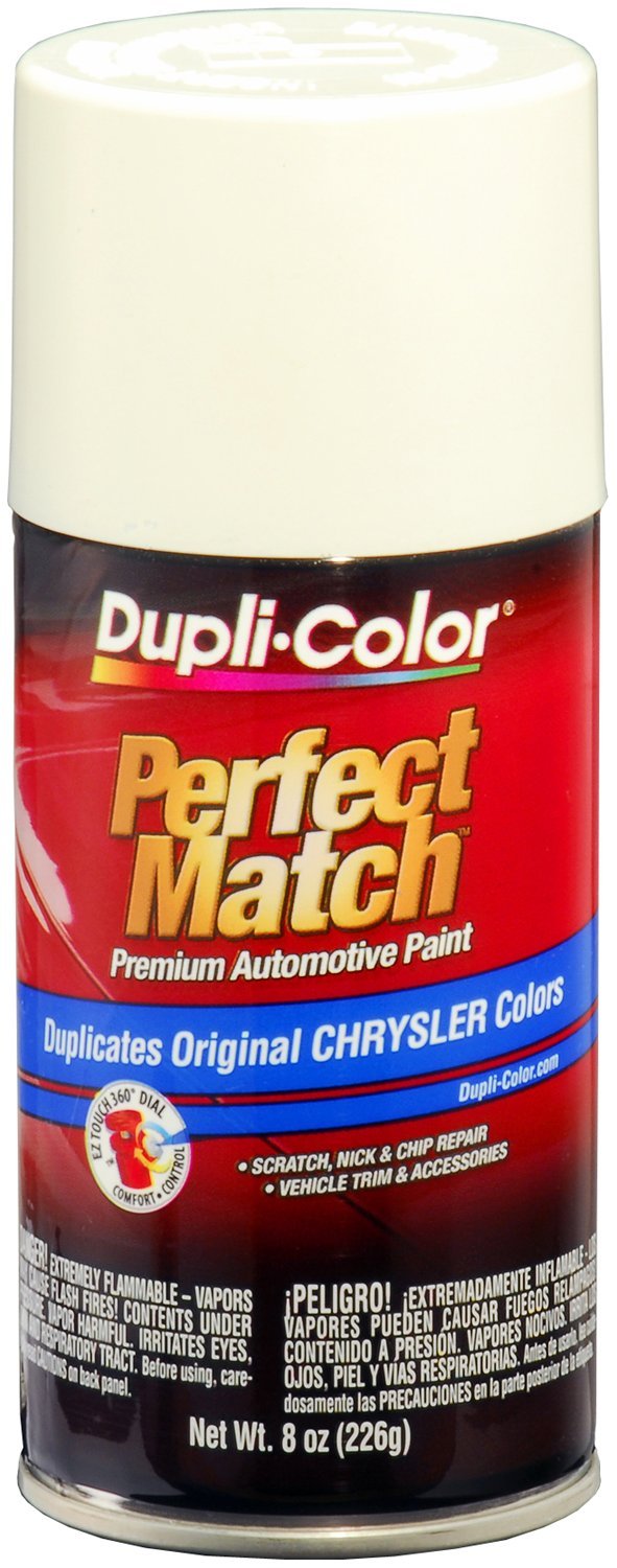 Dupli-Color BCC0407-6 PK (EBCC04077-6 PK) Stone White Chrysler Perfect Match Automotive Paint - 8 oz. Aerosol, (Case of 6)