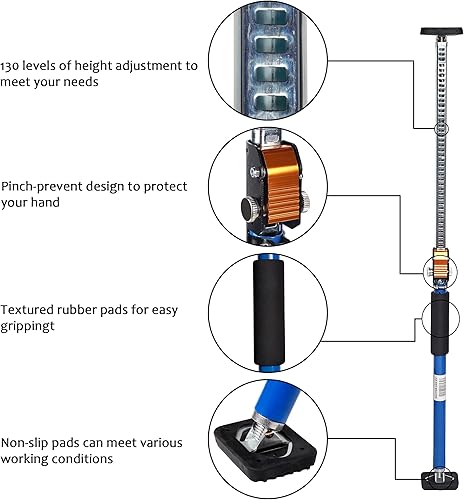 Miniatura 3 de SAND MINE Herramienta de tercera mano, poste de soporte ajustable, sistema de soporte de tercera mano, barra de soporte de acero para gatos de
