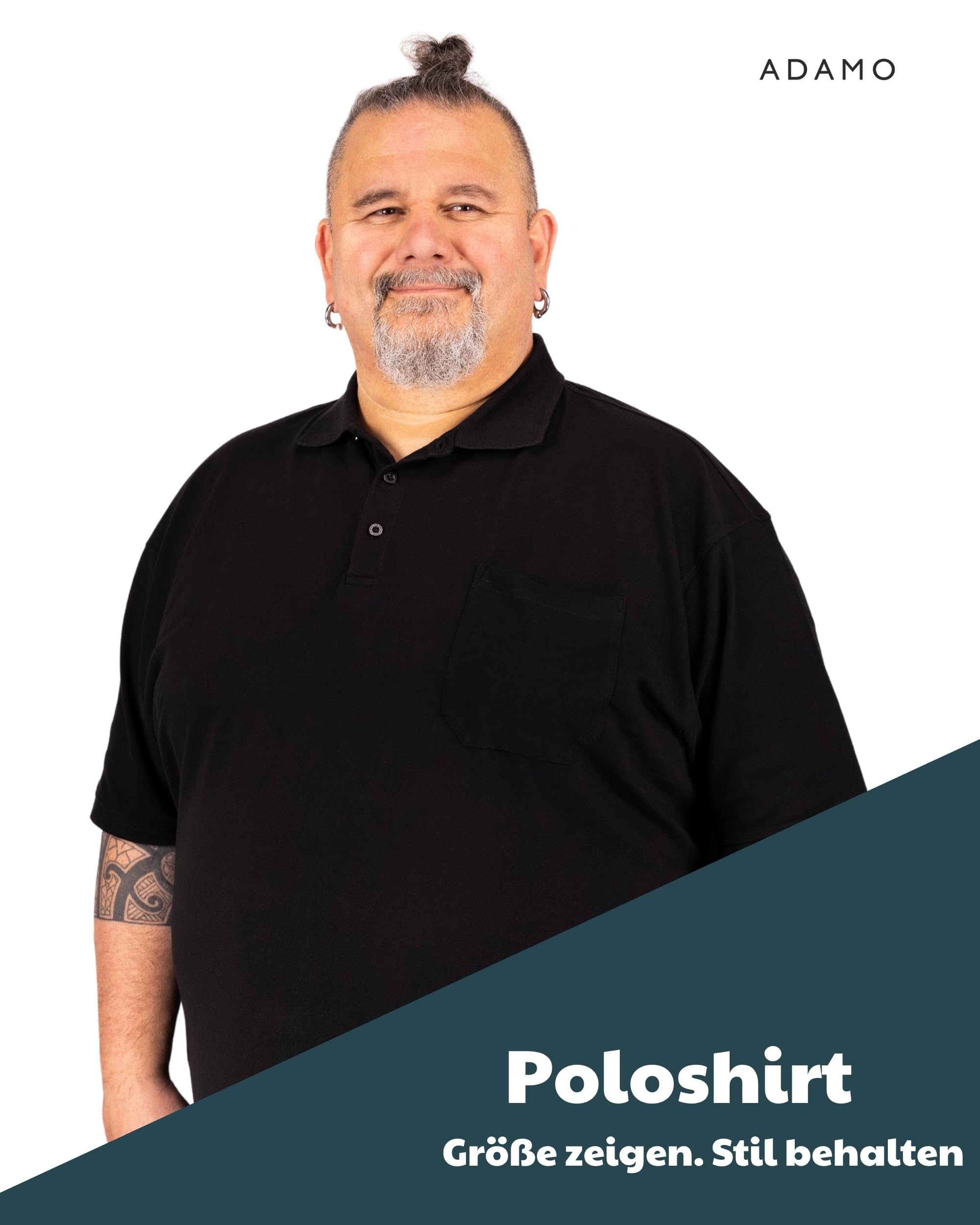 ADAMO Kurzarm Polo Shirt Pique Qualität für Herren in großen Größen bis 10XL