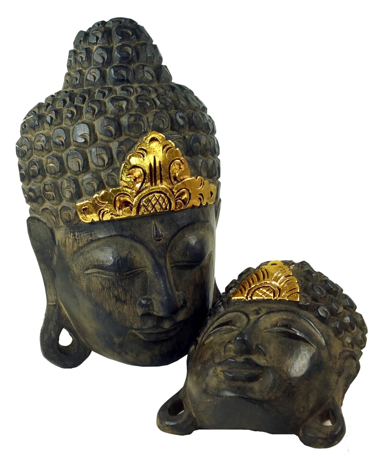 Máscara de Buda de 35 cm Guru-Shop decorativa para eliminar el estrés en dormitorios modernos