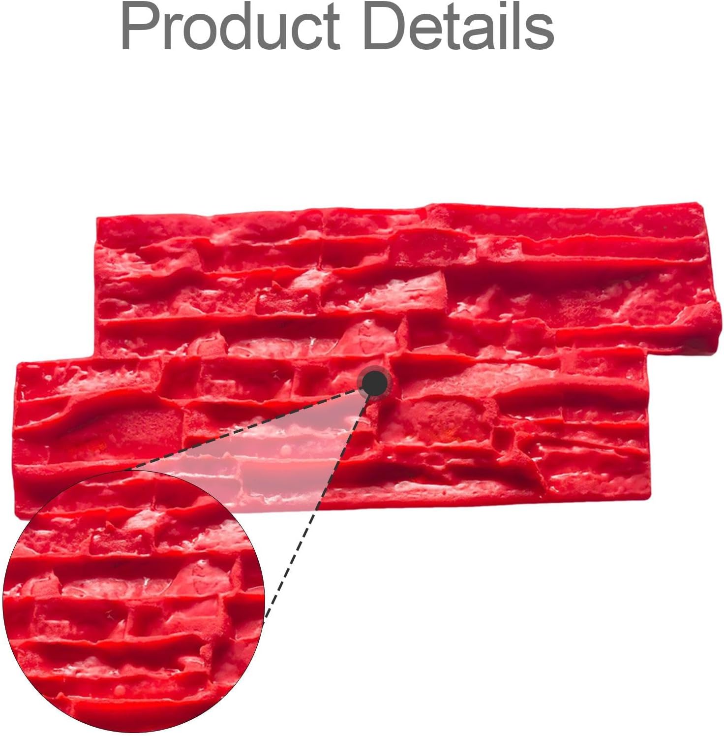 BLWOTMOR 屋外パティオ用の赤い石のテクスチャコンクリートパッド