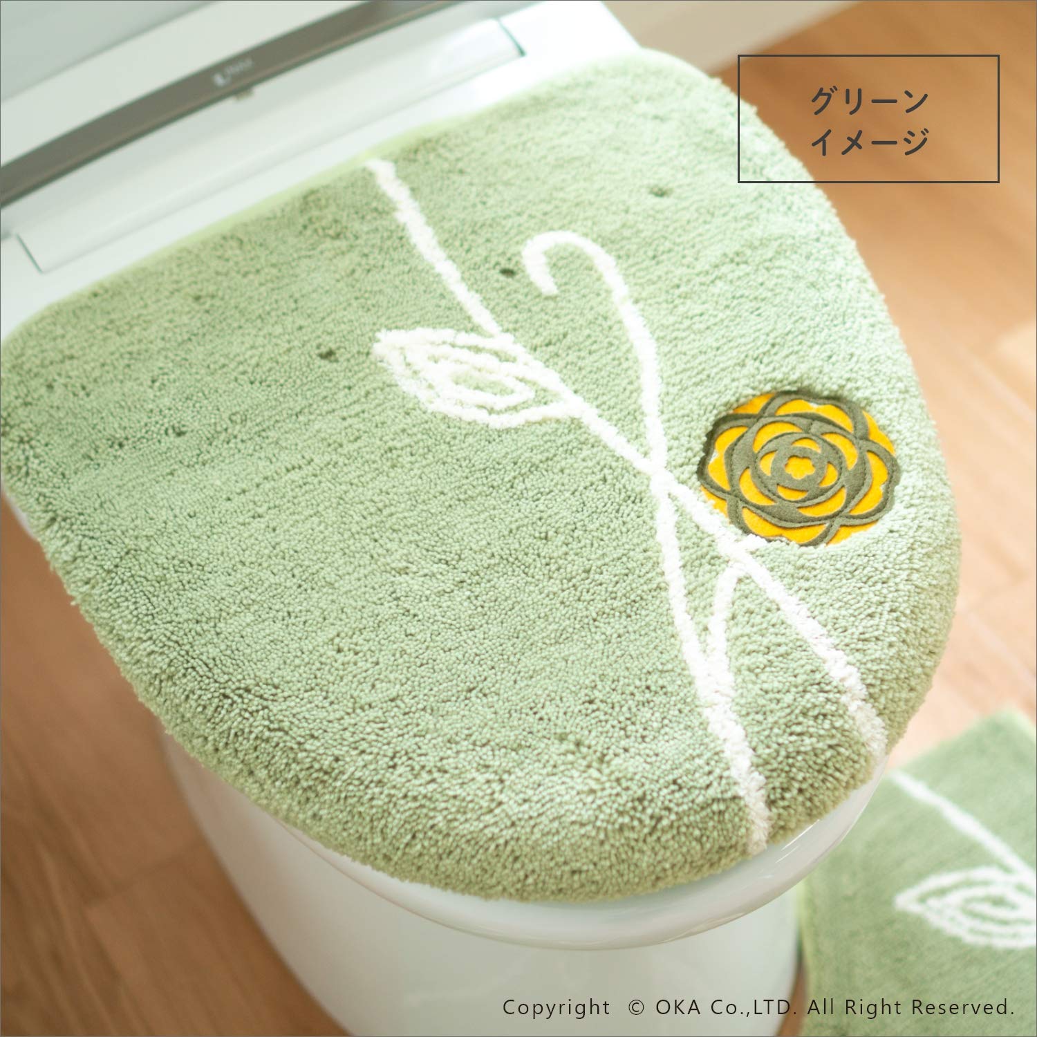 オカ トイレマット エトフ グリーン 約57×62cm rdzdsi3 オカ トイレマット エトフ グリーン 約57×62cm rdzdsi3 公式通販 オカ