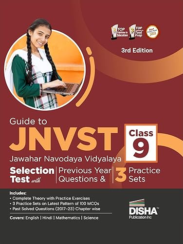 Guide to JNVST Class 9 Jawahar Navodaya Vidyalaya Selection Test with Previous Year Questions &amp; 3 Practice Sets - 3rd Edition