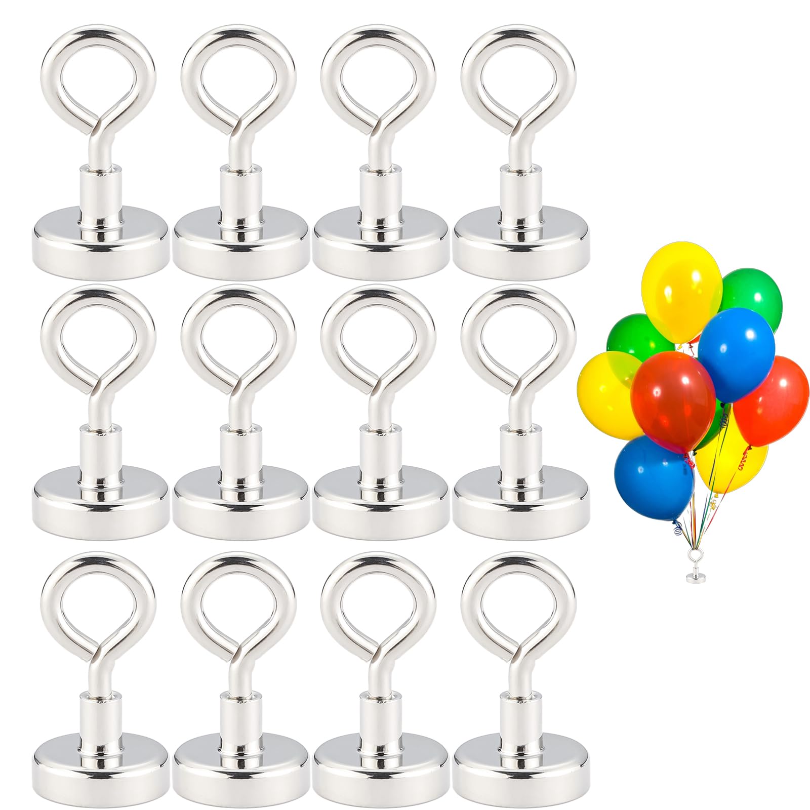 Balloon Weights 12 Pcs,Magnetic Balloon Weight for Helium Balloons Weights for Wedding Birthday Party Decorations Indoor & Outdoor, 1.6x3.5cm