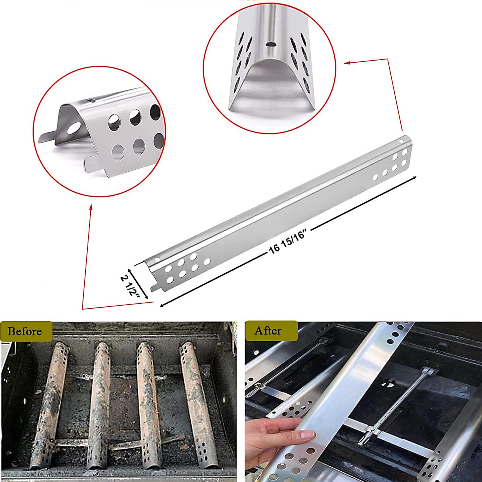 Grillersatzteile für Charbroil Performance 4 Brenner 463342119, 463342118, 463332718, 463347017, 463376419, 463335517,463377017, Char-Broil 463342117 19 Teile Char-Broil 463332718 Ersatzteile