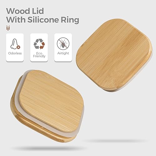 Miniatura 7 de ComSaf Recipientes de almacenamiento de vidrio para pasta de espaguetis con tapa (71 onzas), tarro de almacenamiento de alimentos hermético