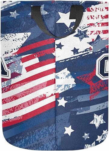 Miniatura 2 de Cesta de ropa sucia con nombre personalizado con asa para dormitorio universitario, baño, cesta de lavandería grande plegable personalizada para