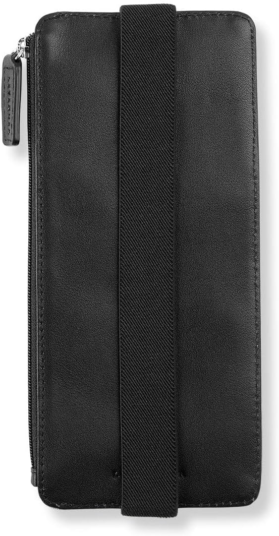 Leather Notebook Belt with Zip Pocket