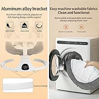 Vista 6 de Columpio de bebé para bebés, columpio infantil Bluetooth con altavoz de música, pantalla táctil Bluetooth/función de sincronización de control