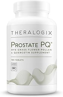 Theralogix Prostate PQ - Rye Grass Pollen Extract & Quercetin Supplement - 90-Day Supply - Antioxidant Support for Prostate & Pelvic Health & Urinary Tract Function* - NSF Certified - 180 Tablets
