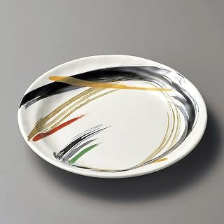 Genkai Pasta Dish, 9.6 x 1.3 inches (24.5 x 3.3 cm), 20.5 oz (570 g), Round Dishes, Restaurant, Stylish, Tableware, Commercial Use