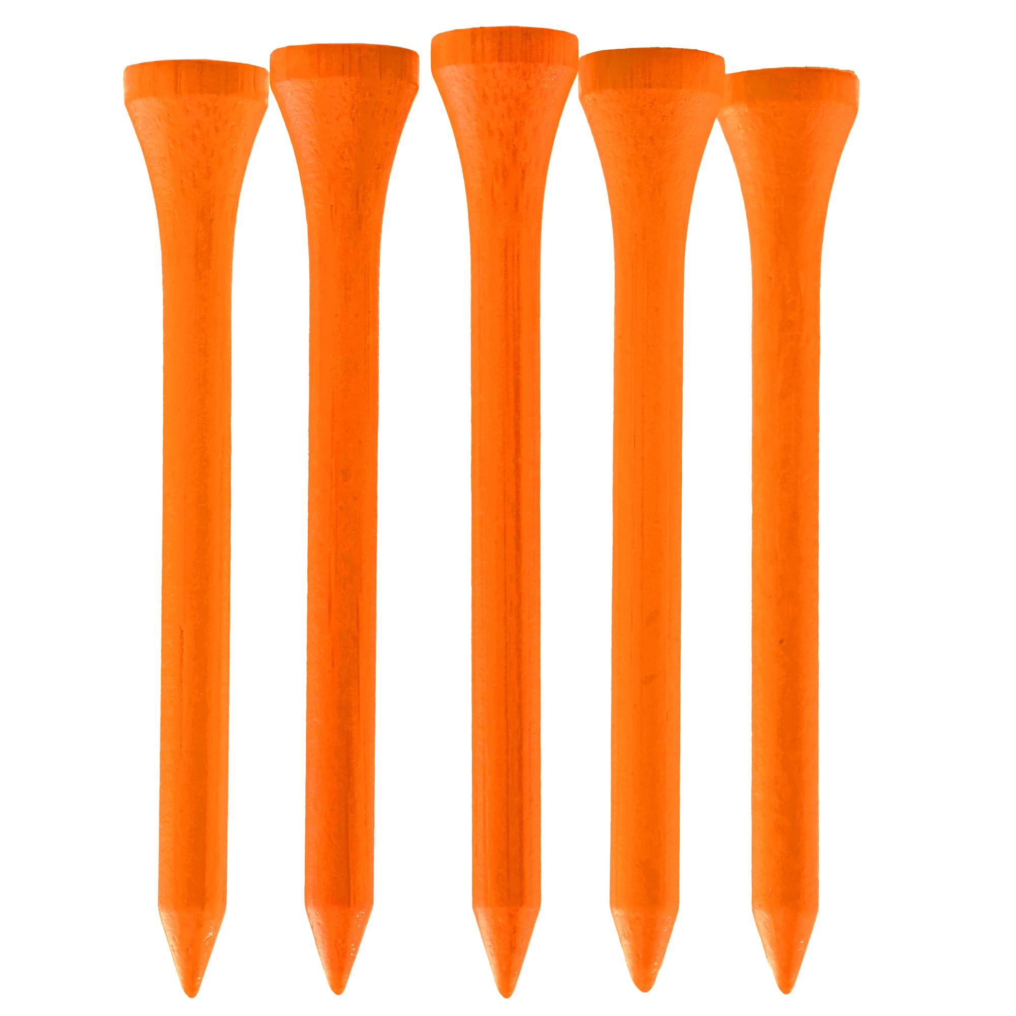 Bambus-Golf-Tees, umweltfreundlich, nachhaltig, robust, 70 mm, Neon-Orange, 1000 Stück