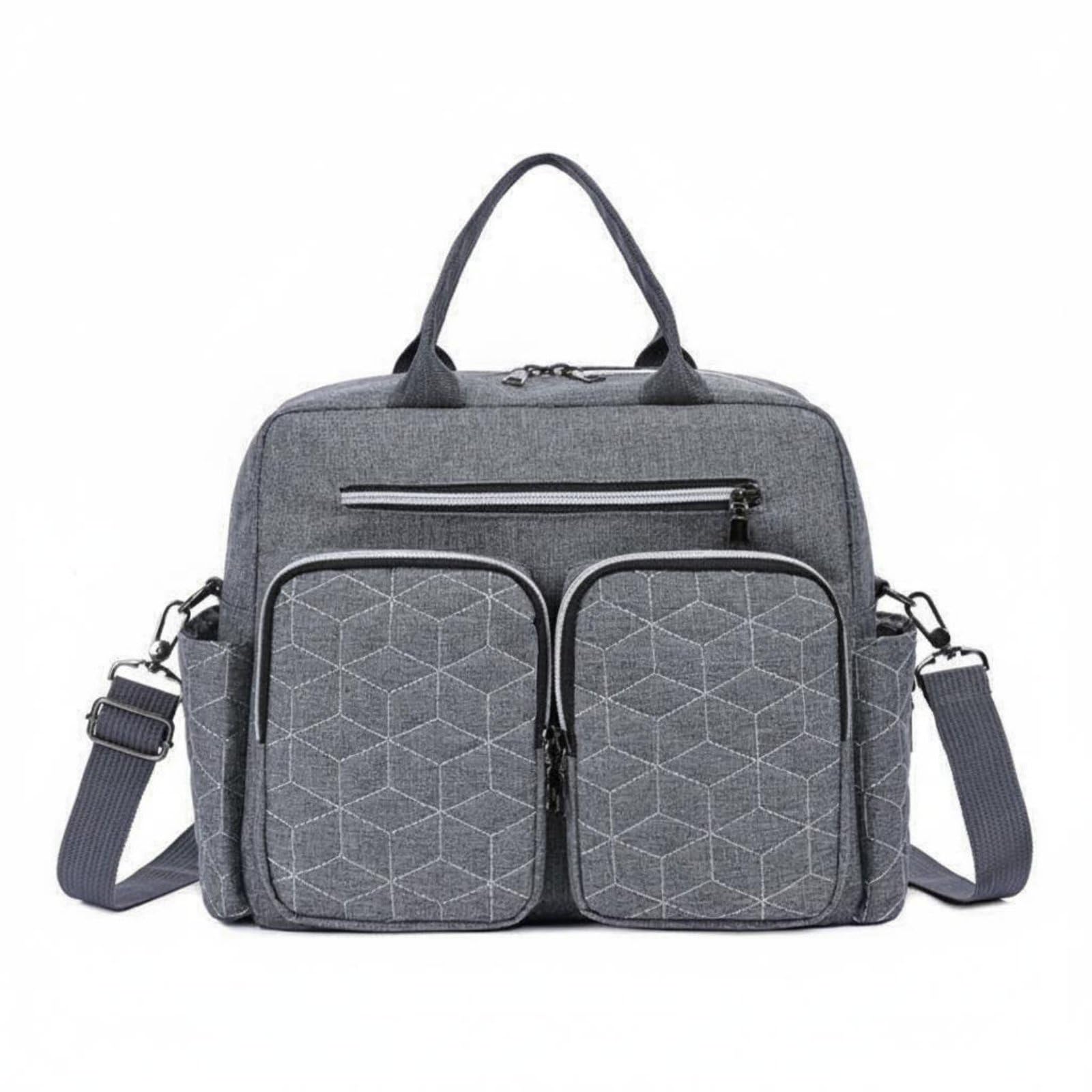 Bnf® Wear-Resistant Material Wet Dry Separation Mommy Bag Convertible Carry Options Large Capacity Mommy Bag Highly Organized Lightweight for Moms New Parents Travel Outdoor Outings Gray Style 2-image-47