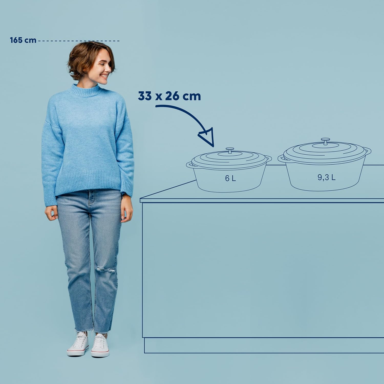 Kela Calido Casserole Dish Cast Iron 6.5 L Black