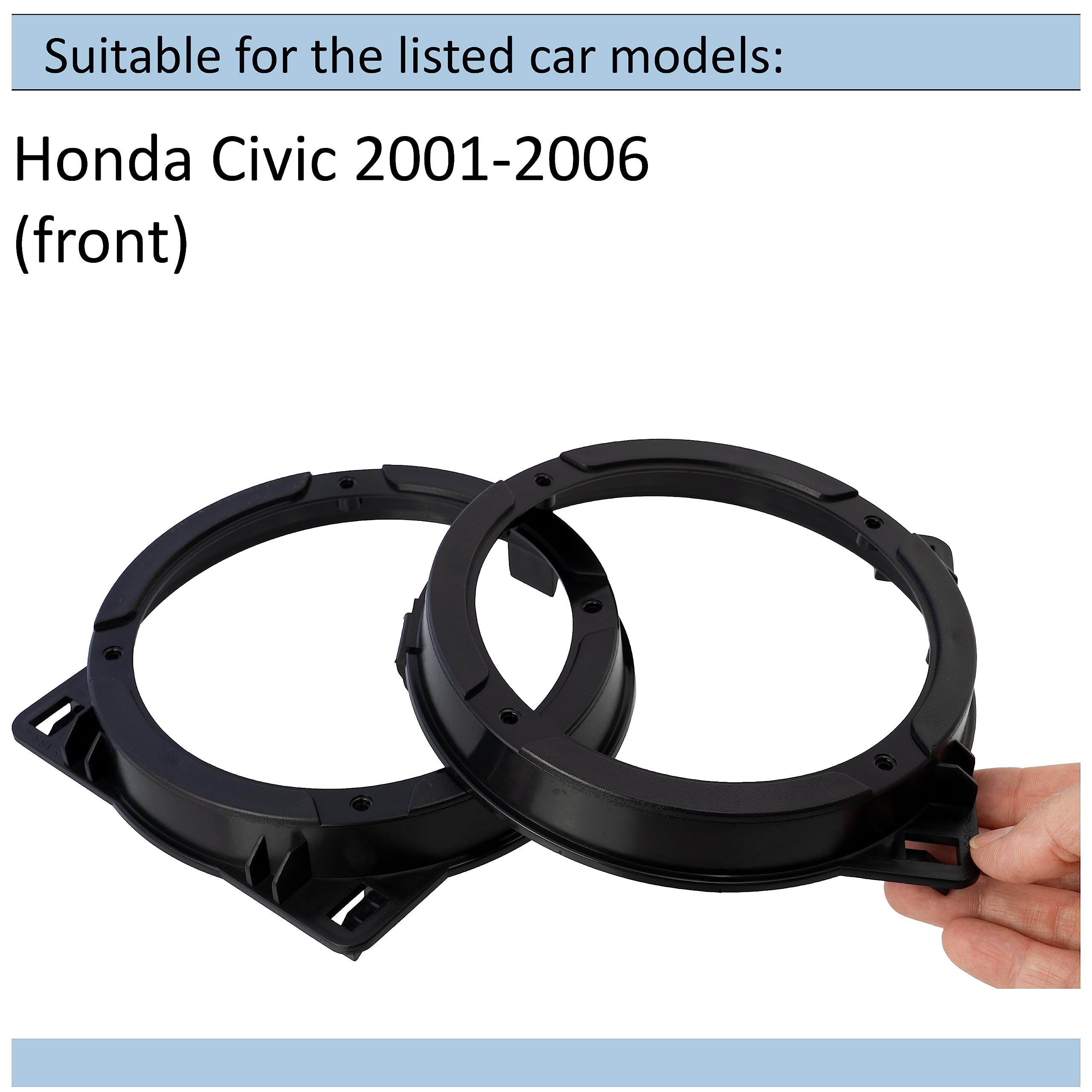 Adaptateur Enceinte Renault Adaptateurs Enceintes Voiture 165mm - Compatible Citroën C3 2008 - Paire Avant Gauche/droite Kit Montage Haut-parleurs