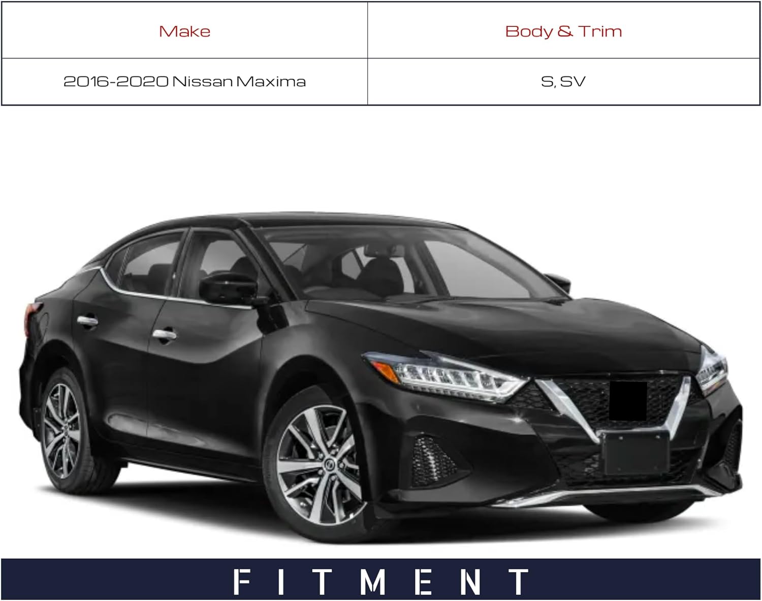 Spieg Passenger Side Mirror for 2016-2020 Nissan Maxima S SV | Right Side View Mirror Assembly with Power Adjustment Non-Heated Glass Manual Folding | Textured Cover 3 Pins NI1321260